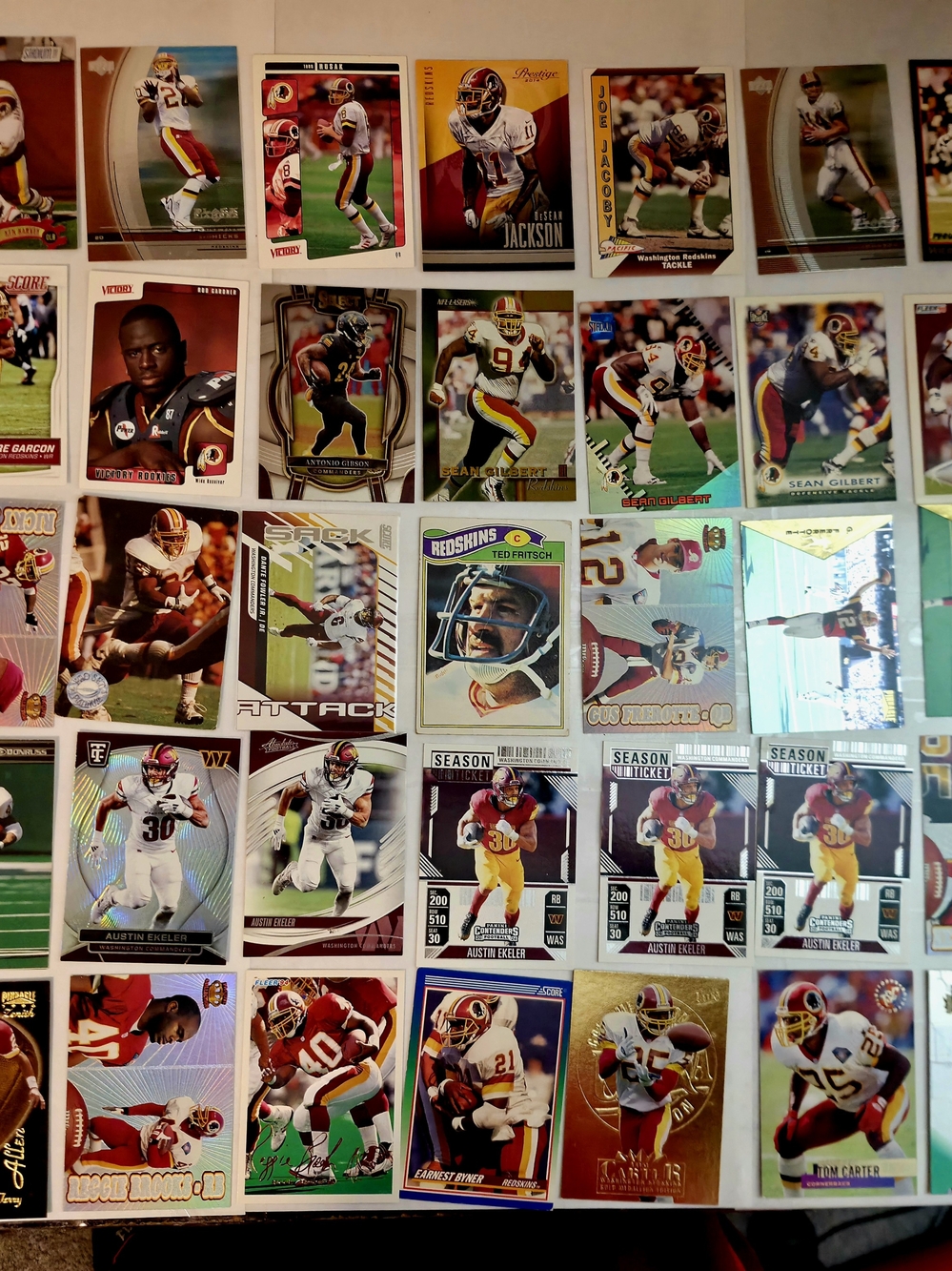 Washington Commanders Redskins Football Trading Card Nostalgia Lot 75+ Cards